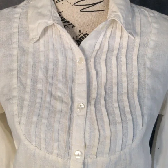 Victorian Style Linen Blouse - Picture 2 of 5